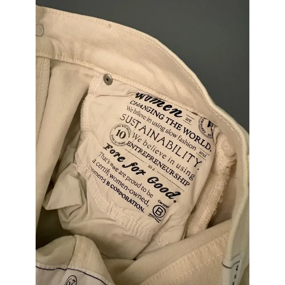 Frank & Eileen White Monaghan Frayed Hem Jeans Size 29 - Picture 9 of 9